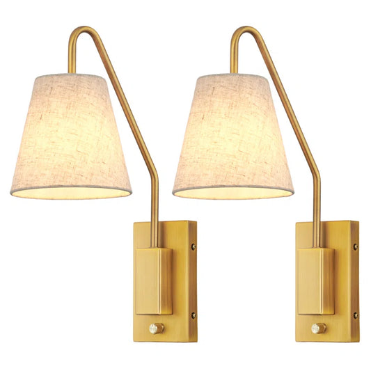 Dimmable Swing Arm Wall Sconce (Set of 2)