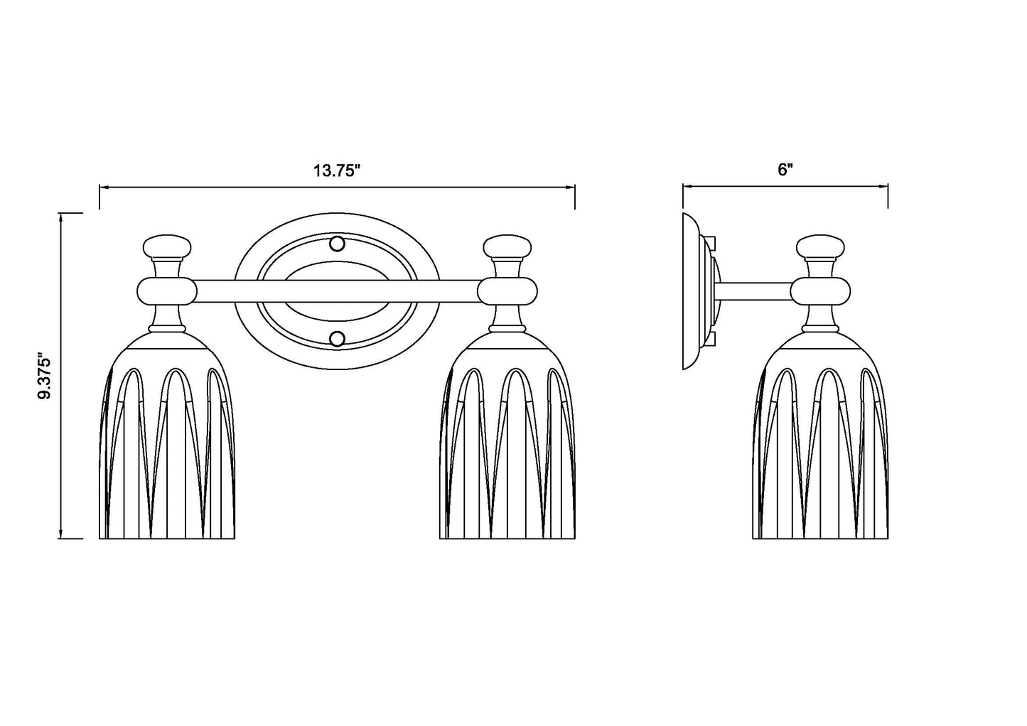 2 Light Vanity