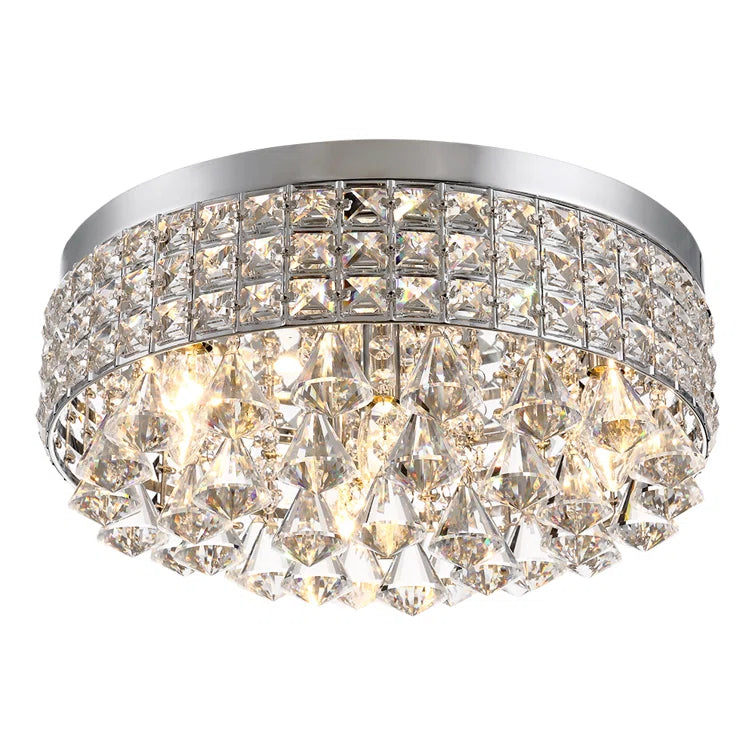 Flush Mount with Crystal Accents