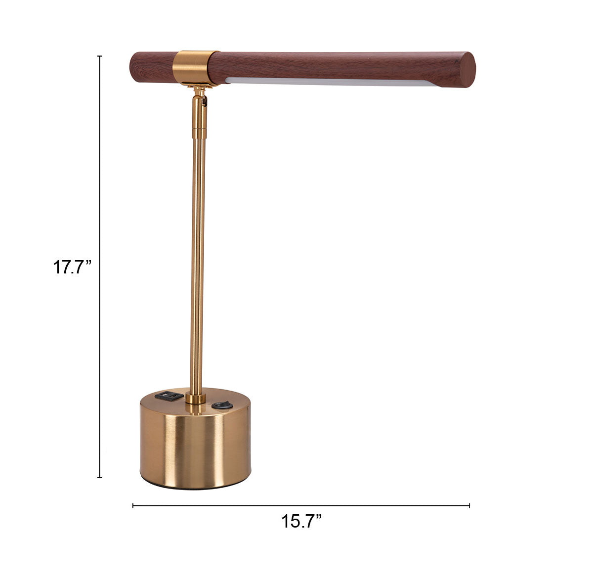 Kippy Table Lamp Brown & Brass