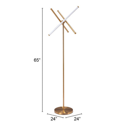 Garza Floor Lamp Brass