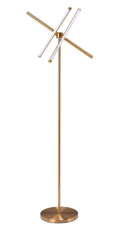 Garza Floor Lamp Brass