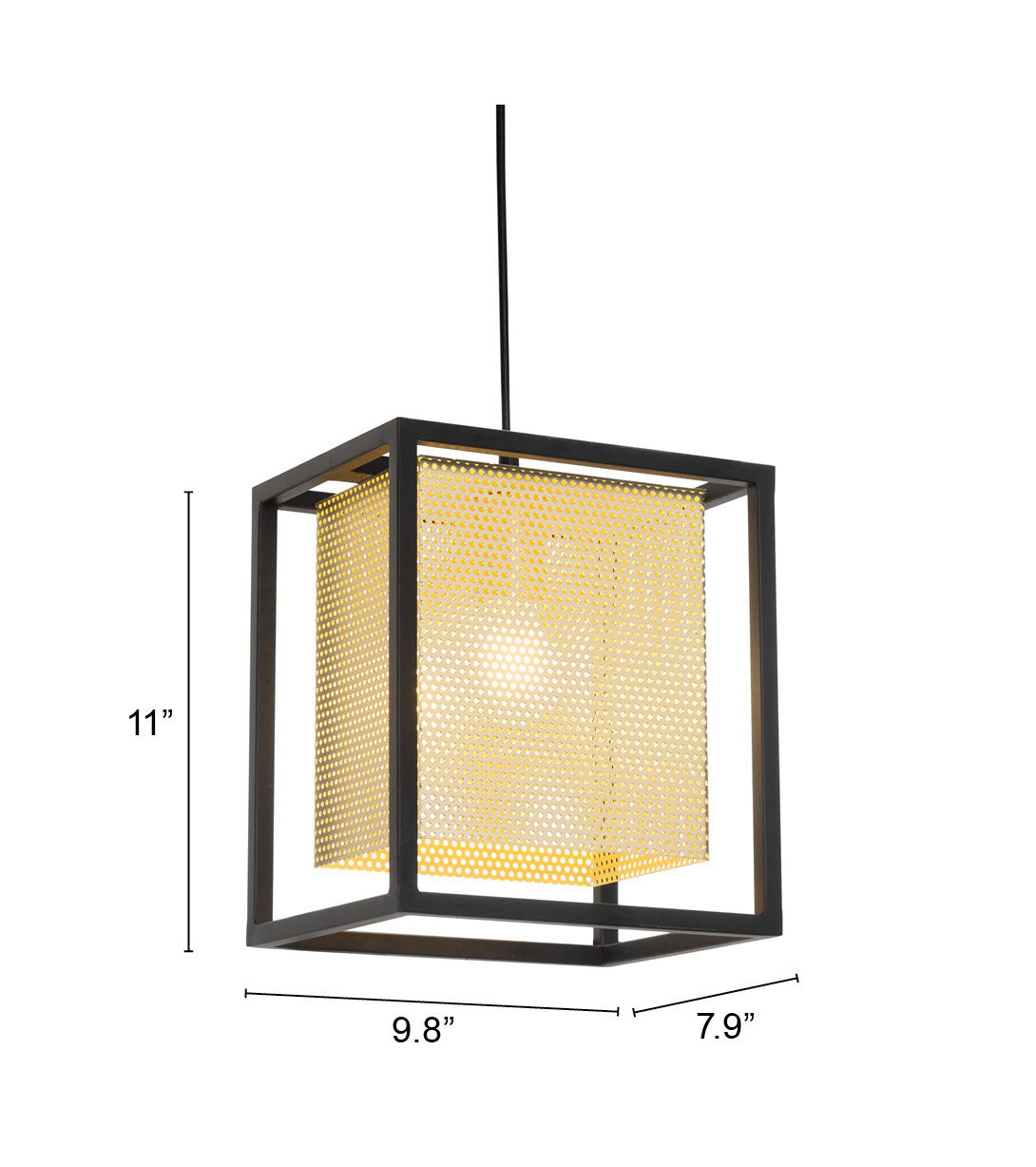 Yves Ceiling Lamp Gold & Black