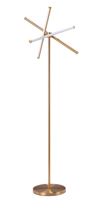 Garza Floor Lamp Brass